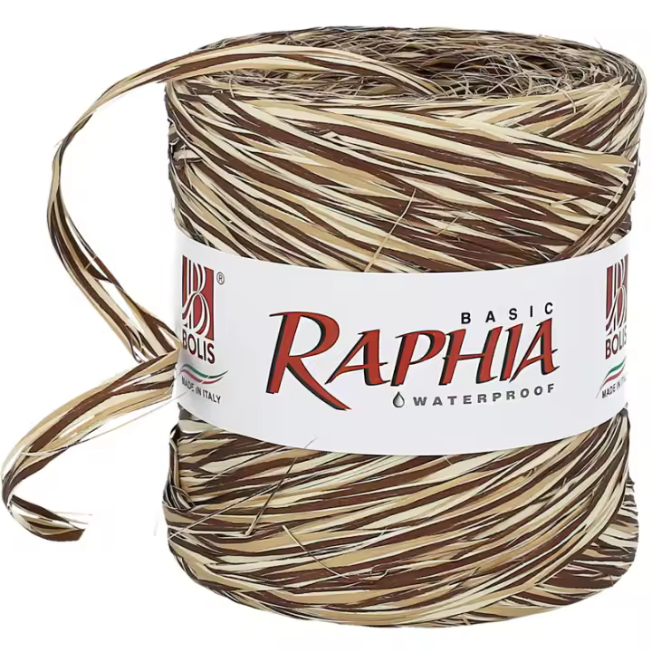 Cinta de Rafia Tricolor Marrón|Beige|Natural 50m | Ideal Para Decorar Jabones, Envolver Regalos y Arreglos Florales y Variedad de Colores ¡Descúbrelo ya! - 1