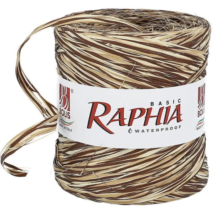 Cinta de Rafia Tricolor Marrón|Beige|Natural 50m | Ideal Para Decorar Jabones, Envolver Regalos y Arreglos Florales y Variedad de Colores ¡Descúbrelo ya! - 1