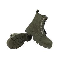 Eva Zorteon- Botín de antelina para  Mujer,  Estilo Militar . Marca TULIPANO . - details 12