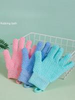 Guantes De Baño Creativos Con Cinco Dedos Para Masaje Corporal Espuma Desodorante Y Esfuerzo Elasticidad Y Limpieza - details 1