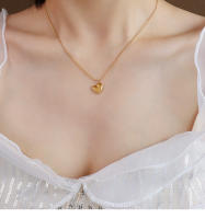 Encanto Collar con colgante de corazón de amor de acero inoxidable para mujer, gargantilla de regalo de joyería con cadena Simple para el cuello, nueva moda 2025 - details 2