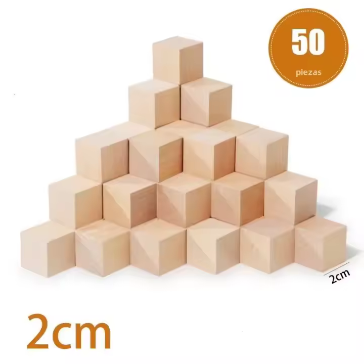 Juego De Construcción De Cubos De Madera Colorida Para Niños 50 Piezas Juguete Educativo Para Boys Y Girls Regalo De Cumpleaños Ideal Para Edades 3-12 Años - 1