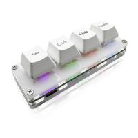 Mini Teclado Mecánico RGB Gaming Con 4 Botones De Selección Todo Copiar Pegar Macro Pad Ctrl a X C V Teclado Inalámbrico Para Desktop Laptop OSU Key - details 7