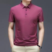 Camisa Polo De Algodón Puro Para Hombres Verano Estilo Casual Color Sólido Talla Grande Cuello En V Manga Corta Versátil - details 16