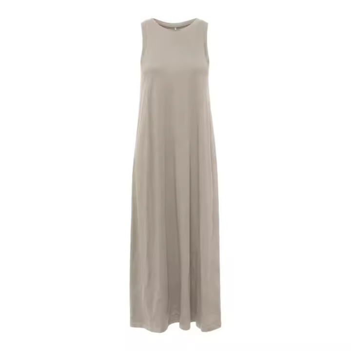 Only Vestido May Beige para Mujer - Cuello Redondo - Sin Mangas - Tejido Ligero - 1