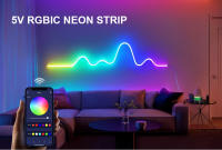 Frescura Ultra RGBIC WS2812 Tira LED Inteligente Con Control Bluetooth IP67 Impermeable Para Decoración De Fiesta 5V Remote Controller - details 0