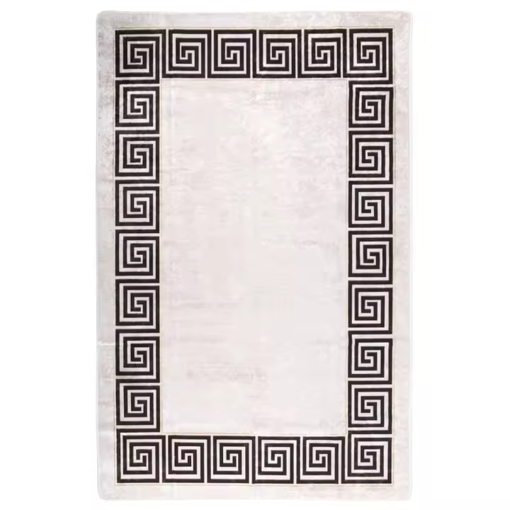 vidaXL Alfombra lavable antideslizante beige claro 80x150 cm - 1
