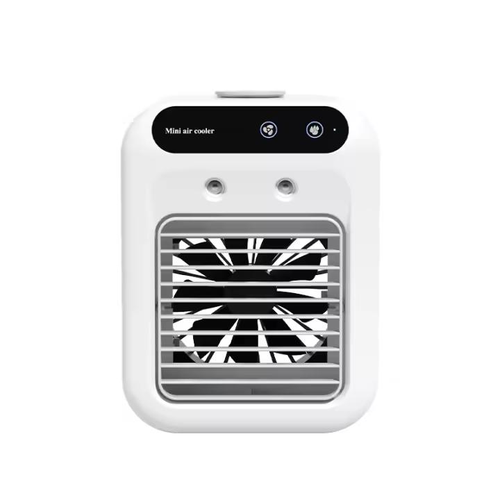 Aire acondicionado portátil, mini aire acondicionado portátil recargable de 25w 2 pulverizadores de aire frío, ventilador de frío personal de 2 velocidades, adecuado para aire acondicionado de habitaciones pequeñas en dormitorios, oficinas y exteriores - 1
