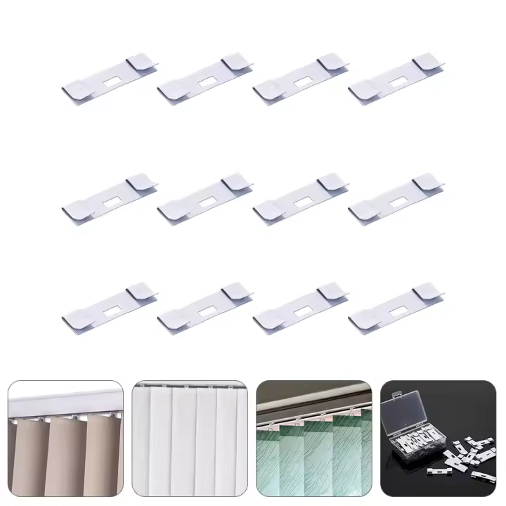 12pcs Reparación De Cierres De Venas Verticales Para Cortinas Y Sombrillas Adornos Para Cortinas Tipo De Fibra Sintética - 1