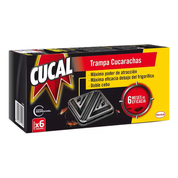 Cucal Trampa doble cebo contra Cucarachas y sus huevos - 6 trampas - 1