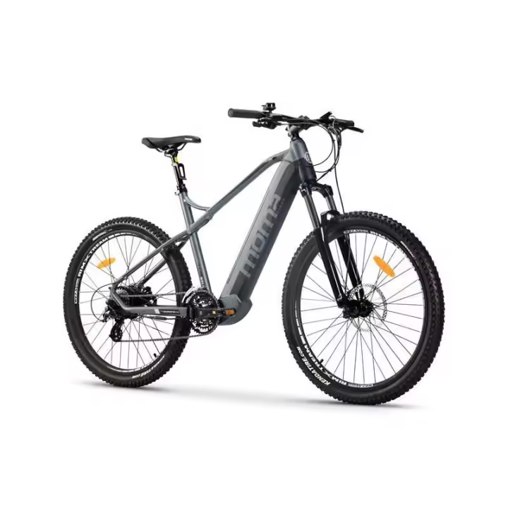 Moma Bikes Bicicleta Electrica, EMTB-27.5", Suspension Delantera, SHIMANO 24v & Doble Frenos Disco Hidráulicos, Bateria Integrada Ion Litio 48V 13Ah (Talla L-XL) - 1