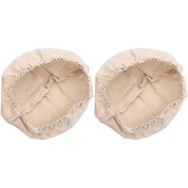 Lote de 2 cestas pan de tela-Redondo-Para bakery-13x6 cm - 1