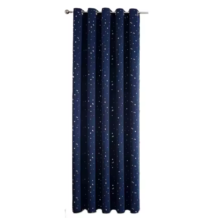 Cortinas Para Niños Con Estrellas Y Negro Resistente Al Sol Para Dormitorio Y Sala De Estar Ventanas Modernas De Doble Capa Sin Encaje - 1