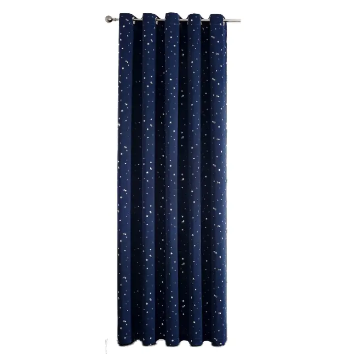 Cortinas Para Niños Con Estrellas Y Negro Resistente Al Sol Para Dormitorio Y Sala De Estar Ventanas Modernas De Doble Capa Sin Encaje - 1