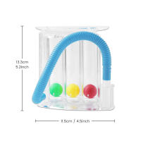 Entrenador De Respiración Con 3 Bolas Para Mejorar La Función Pulmonar Sistema De Medición De Exercitador De Respiración Spirometría - details 6