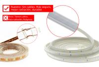 Tira LED Flexible 220V 120LEDs 8W/m Con Enchufe EU Y Interruptor Luz LED No Dazzling Impermeable Para Uso Exterior Tape LED - details 7