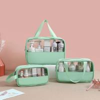 Neceser transparente de 3 piezas, neceser impermeable de PVC para Mujer, portátil para Viajes - details 1