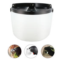 Visera Universal Para Casco De Motocicleta Retro Con 3 Cierres Y Lente Plegable Protección Solar PU Material - details 4