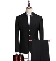 Traje Para Hombre (Chaleco+ Pantalones) Moda Gentleman Negocios Exterior Collar Erguido Boda Trabajo Casual MAO Traje Polyester Viscosa - details 12