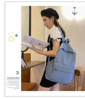 Mochila Escolar Para Mujer Impermeable De Gran Capacidad Con Cierre De Cremallera Suave Color Sólido Casual Para Niñas Adolescentes Estudiante Suministro - details 28