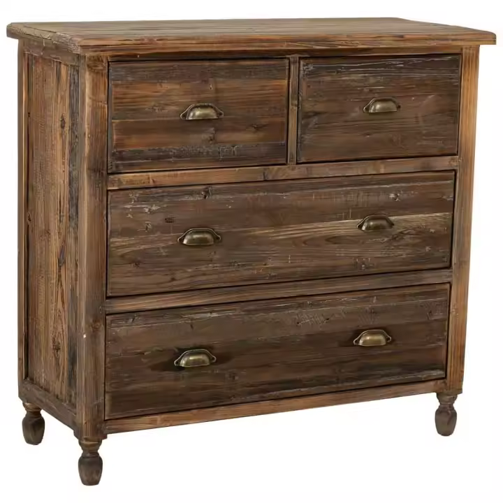 Cómoda de madera con 4 cajones 100x40x93h cm - 1