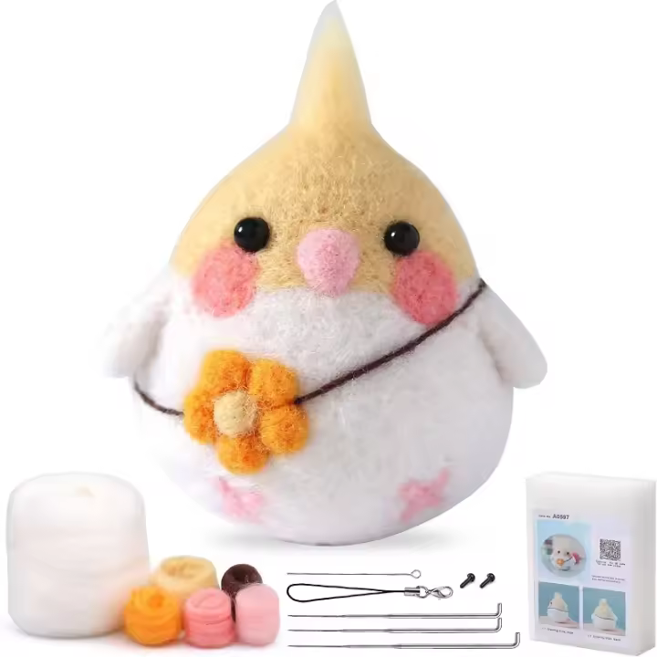 Kit De Felteado De Lana Con Animal Para Principiantes Y Adultos Incluye Matriz De Espuma Y Herramientas Para La Creación De Muñecas De Lana - 1