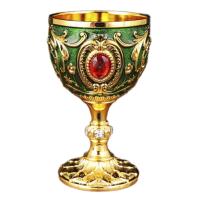 Vaso Gótico Medieval Vintage 30ml Con Patrón De Flores Taza De Bebida Ceremonial Artesanal Para Regalos De Renacimiento Y Fiesta - details 6