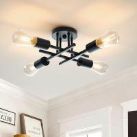 Modern Sputnik Ceilin Ganchero Nordic Semi Montaje En Pared Lámpara Vintage Decoración De Hogar Luz Iluminación Fijación LED - details 3