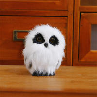 Adorno De Casa En Forma De Águila Miniatura De Color Blanco Y Negro Simulación De Pelo De Animal Decoración Para Interiores Regalo - details 11