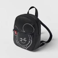 Mochila Disney Para Niños Y Niñas Negra Con Estampado De Mickey Ligera Mochila Pequeña Para Jardín De Infantes Material De Nylon - details 2