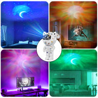 Proyector De Noche Para Niños Con Control Remoto Y Diseño Ajustable De 360 Grados Astronauta Nebulosa Galaxia Iluminación Incluye Baterías LED Poderoso 5V 20cm - details 9