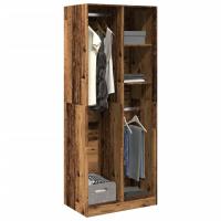vidaXL Armario de madera de ingeniería 80x50x200 cm en color Roble Sonoma/Roble artisan/Madera antigua y más | almacenamiento funcional diseño moderno para baño dormitorio sala - details 2