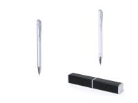 Lote de 20 Bolígrafos Antonio Miró de aluminio surtidos en plata y blanco con en un elegante estuche de aluminio -  regalos para invitados de boda comuniones bautizos aniversarios - details 3