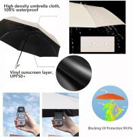 Paraguas plegable de viaje compacto Mango de apertura/cierre automático Capa de revestimiento Bloqueo de tela/Protección UV anti UPF 50 99,9% Paraguas - details 2