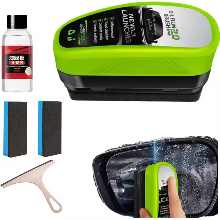 Limpiaparabrisas ClearVision para coche, limpiador de vidrios ClearVision, cepillo limpiador de película de aceite, evita la lluvia y la niebla (1 unidad) - 1