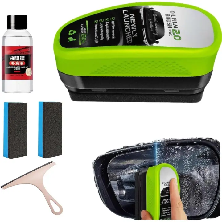 Limpiaparabrisas ClearVision para coche, limpiador de vidrios ClearVision, cepillo limpiador de película de aceite, evita la lluvia y la niebla (1 unidad) - 1
