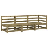 vidaXL Sofá de jardín de 3 plazas madera maciza de abeto Douglas Pino natural, Pino blanco, Marrón pino Conjunto Terraza Muebles Jardín Exterior Juego de Muebles de jardín Mueble Jardín Exterior Muebles de Salon Exterior - details 2