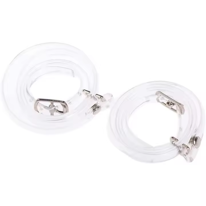 2 pares de correas invisibles para zapatos para mujer, transparentes, desmontables, para sujetar zapatos de baile de tacón alto sueltos, cordones antisueltos, accesorios - 1