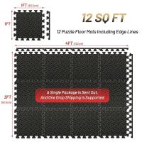16Pcs Puzzle Fitness Mat Interlocking Foam Floor Tiles Para Gimnasio Doméstico Antideslizante Para Niños Material PVC - details 2