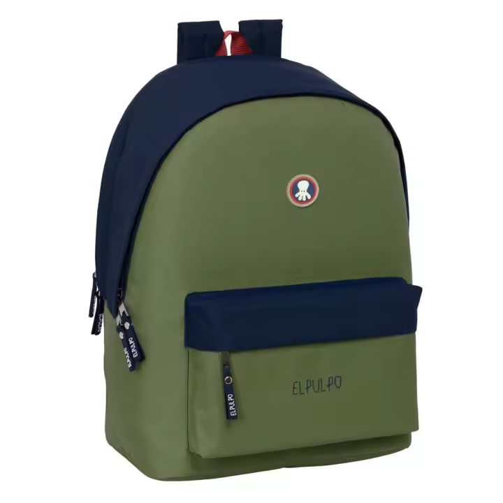 Mochila Doble Para Portatil 15,6"+Usb El Pulpo "Verde" 31x44x18 Cm (Safta 622558820) - 1