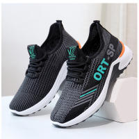 Zapatos deportivos casuales de suela blanda para hombre, zapatos individuales transpirables de malla tejida voladora, zapatos planos para correr - details 20