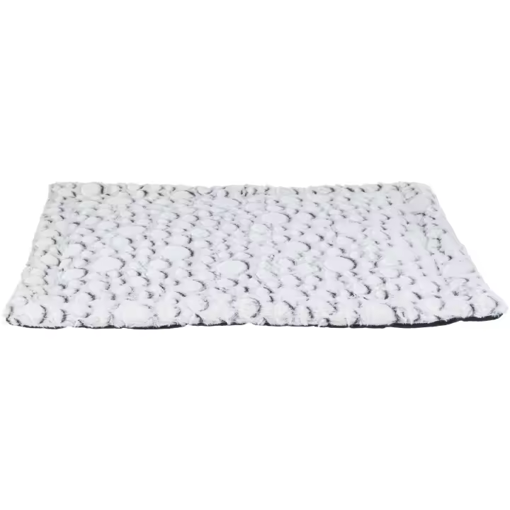 TRIXIE Mila lying mat, plush, 60 × 50 cm, white-grey - 1
