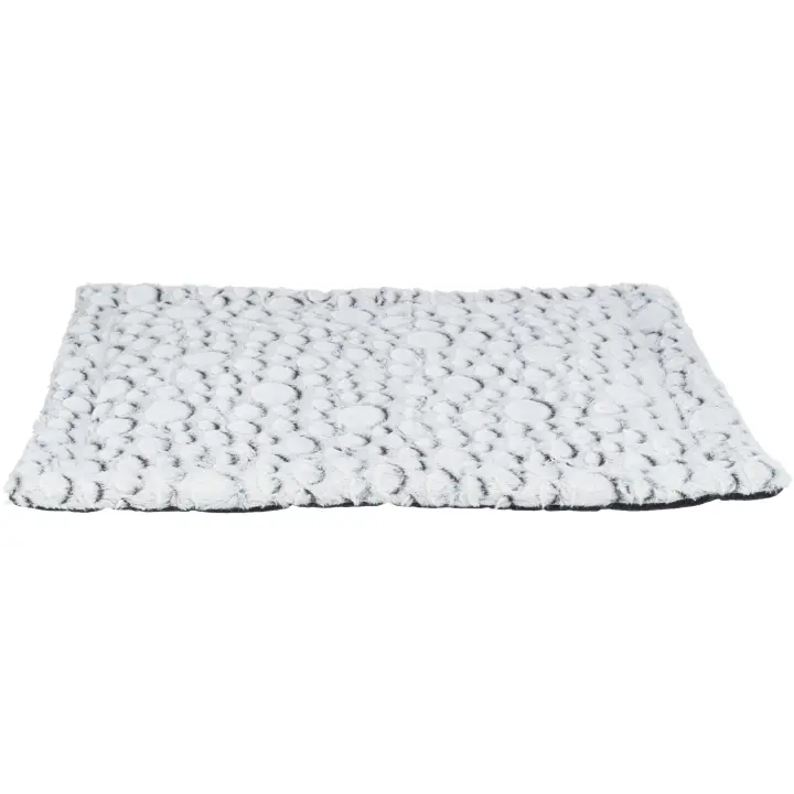 TRIXIE Mila lying mat, plush, 60 × 50 cm, white-grey - 1