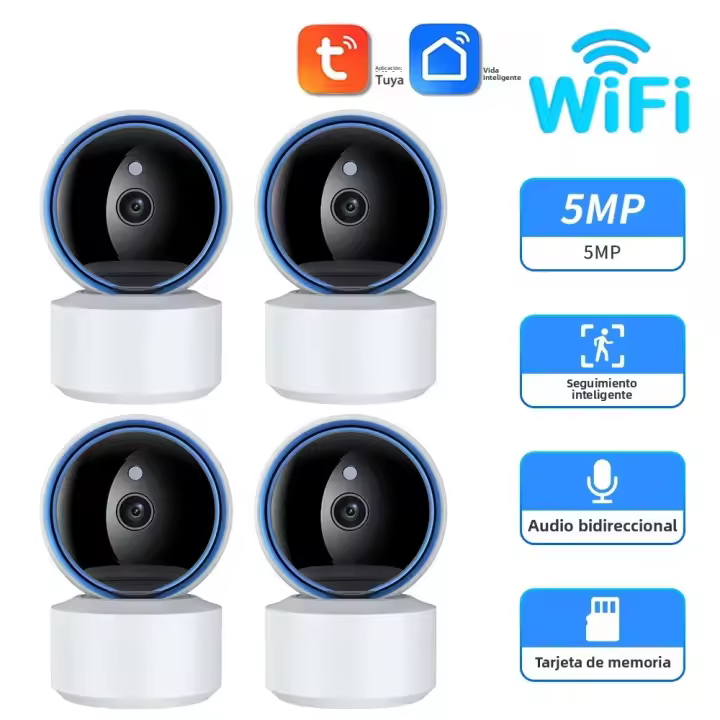 Cámara PTZ WIFI 1080P HD Monitor De Bebe Inteligente Visión Nocturna Seguridad Video Vigilancia IP Mini Para Hogar - 1