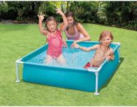 Piscina Infantil Cuadrada Azul Mini Small Frame con Estructura Desmontable 1,22 x 1,22 x 30 cm - details 1