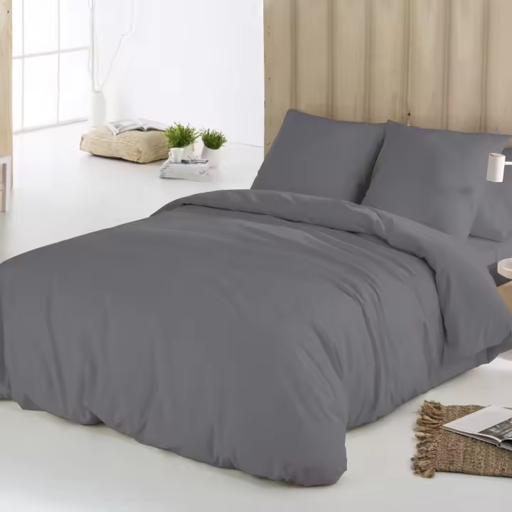 ICEHOME - Funda Nórdica Lisa 100 % Microfibra Ecológica - Ultrasuave, Transpirable y Libre de Arrugas - Funda Nórdica + Funda de almohada lisas - Compatible con todas las camas y estaciones. - 1