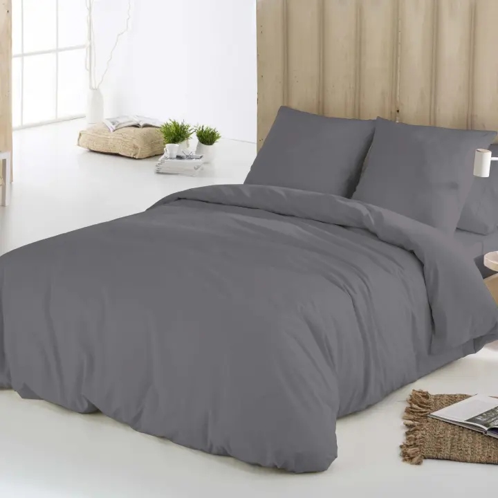 ICEHOME - Funda Nórdica Lisa 100 % Microfibra Ecológica - Ultrasuave, Transpirable y Libre de Arrugas - Funda Nórdica + Funda de almohada lisas - Compatible con todas las camas y estaciones. - 1