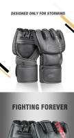 Guantes De Boxeo Profesionales Para Hombres Y Mujeres Entrenamiento MMA Guantes De Lucha Media- Dedo Para Sanda Lucha Libre - details 1