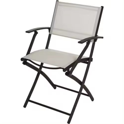 Silla plegable  acero y textilene blanco X60000180 - 1