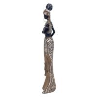 CAPRILO REGALOS & DECORACIÓN  Figura Decorativa Multicolor de Resina "Mujer Africana con Jarrón en Brazos" Adornos y Esculturas. Regalos Originales. Decoración Hogar. 8 x 5 x 28,50 cm - details 1